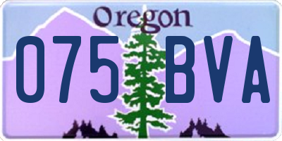 OR license plate 075BVA