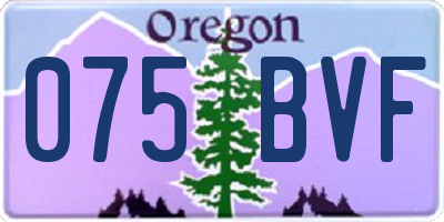 OR license plate 075BVF