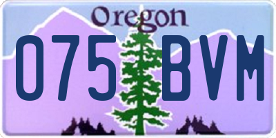 OR license plate 075BVM