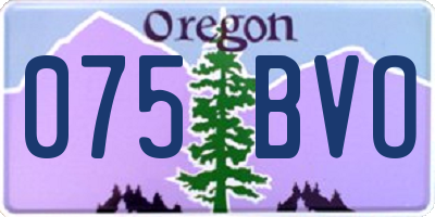 OR license plate 075BVO