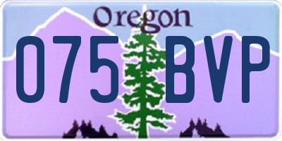 OR license plate 075BVP