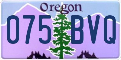 OR license plate 075BVQ