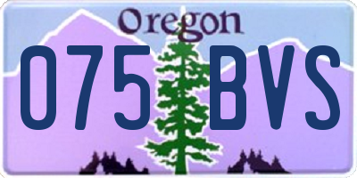 OR license plate 075BVS