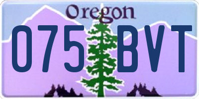 OR license plate 075BVT
