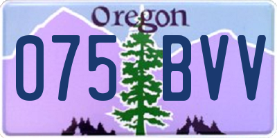OR license plate 075BVV