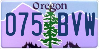 OR license plate 075BVW