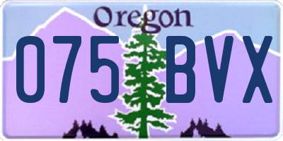 OR license plate 075BVX