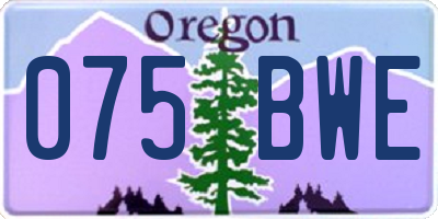 OR license plate 075BWE