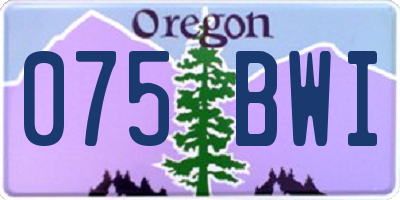 OR license plate 075BWI