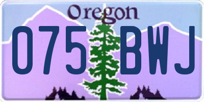OR license plate 075BWJ