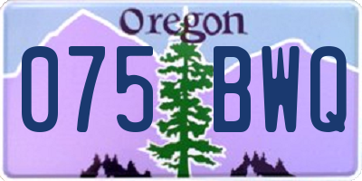 OR license plate 075BWQ