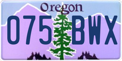 OR license plate 075BWX