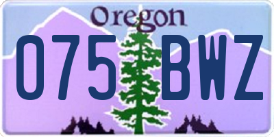 OR license plate 075BWZ