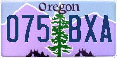 OR license plate 075BXA