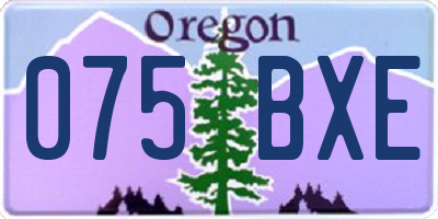 OR license plate 075BXE