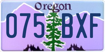 OR license plate 075BXF
