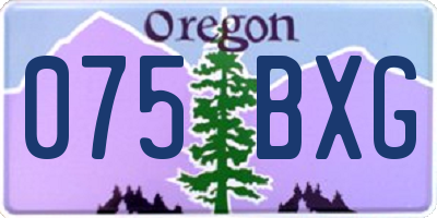 OR license plate 075BXG