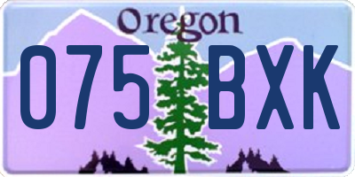 OR license plate 075BXK