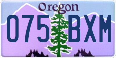 OR license plate 075BXM