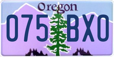 OR license plate 075BXO