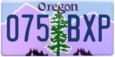 OR license plate 075BXP