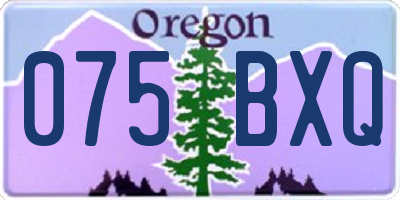 OR license plate 075BXQ