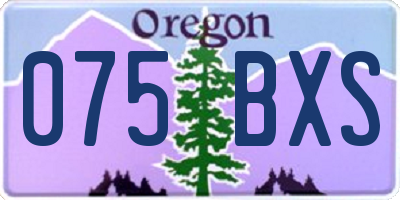 OR license plate 075BXS