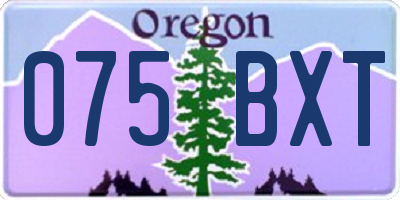 OR license plate 075BXT