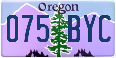 OR license plate 075BYC