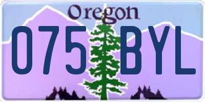 OR license plate 075BYL