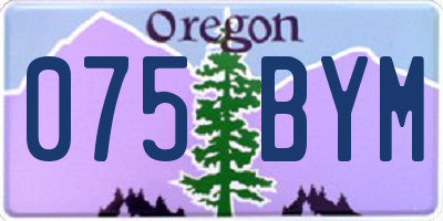 OR license plate 075BYM