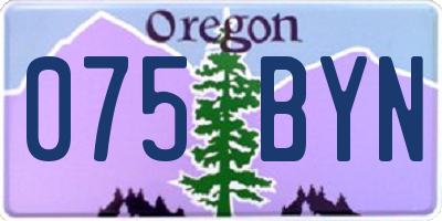 OR license plate 075BYN