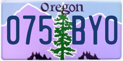 OR license plate 075BYO