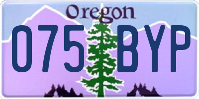 OR license plate 075BYP