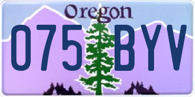 OR license plate 075BYV