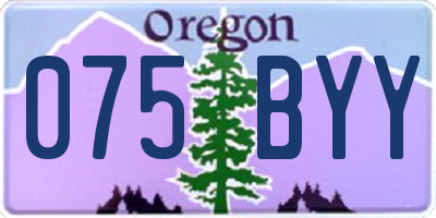 OR license plate 075BYY