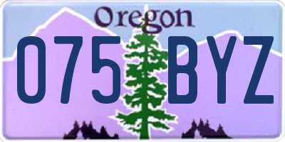 OR license plate 075BYZ