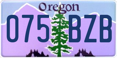 OR license plate 075BZB