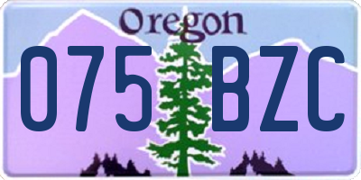 OR license plate 075BZC