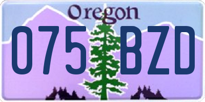 OR license plate 075BZD