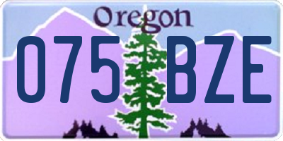 OR license plate 075BZE