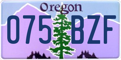 OR license plate 075BZF