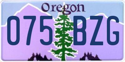 OR license plate 075BZG