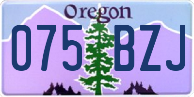 OR license plate 075BZJ