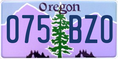 OR license plate 075BZO