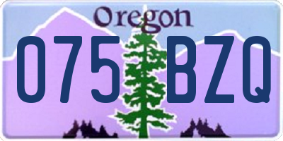 OR license plate 075BZQ
