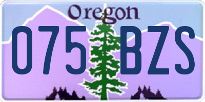 OR license plate 075BZS