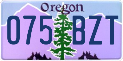 OR license plate 075BZT