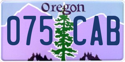 OR license plate 075CAB