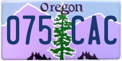 OR license plate 075CAC